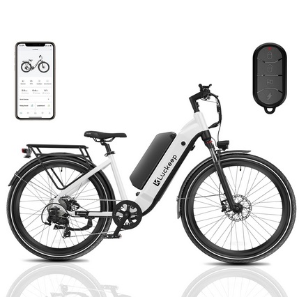 Luckeep X2 Electric Bike 1300W Peak Motor 48V 35AH Dual Batteries 32MPH 80-130Miles Range 27.5\'\' Step-Thru/Step-Over Ebikes for Adults with Torque Sensor, APP Control, Dual Hydraulic Brake
