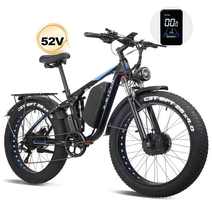 ECOCOGY EB7 Pro Electric Bike 2000W Peak 3000W Dual Motor AWD Ebike 26\