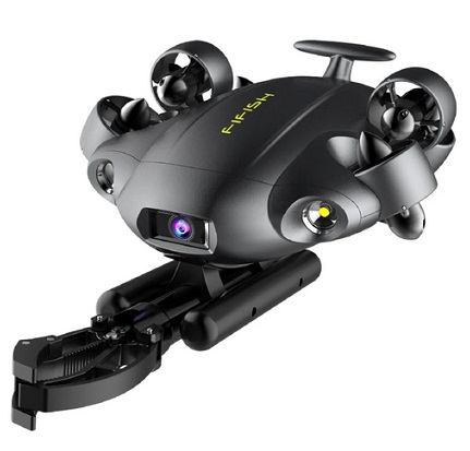 FIFISH V6E M100A w/ Robotic Arm Underwater Drone VR Real-Time Tracking Productivity Tool 4K UHD Camera 100m Depth Rating 4 Hours Working Time - Standard Version+Robotic Arm+Hardcase