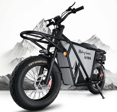 Riding\'times GT53 Electric Cargo Bike for Adults 550LBS, 2000W Cargo Ebike, 1123WH Removable Battery, Dual Hydraulic Brakes, NFC Unlock, for Commuting, Shopping, Camping, Hunting, Fishing